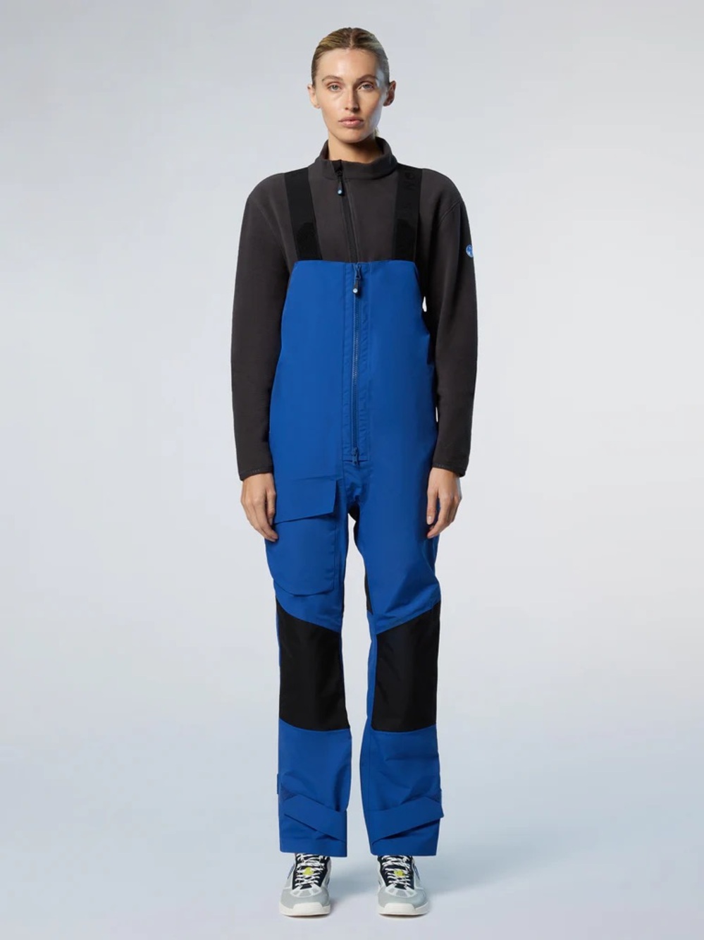 South Beach NSTEC Salopette Ocean Blue Black Boating Aqua Guard Gusset Jumpsuit